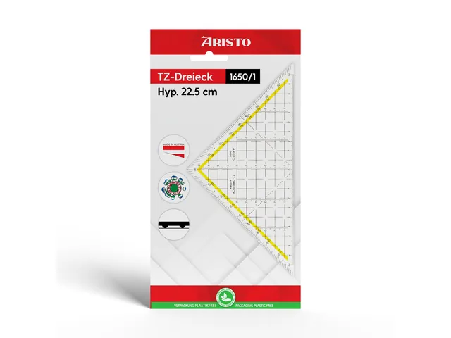 Tekendriehoek Aristo 22,5 cm