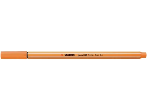 Fineliner STABILO point 88/054 neon oranje 0.4mm