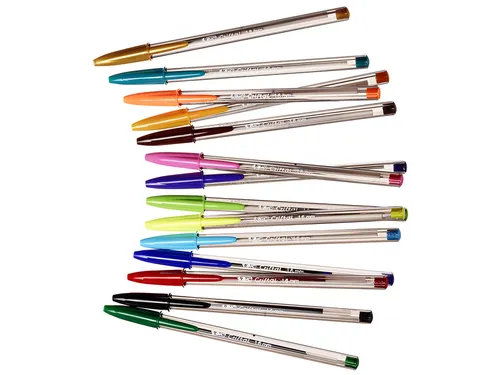 Balpen Bic Cristal large multicolour assorti etui à 15 stuks