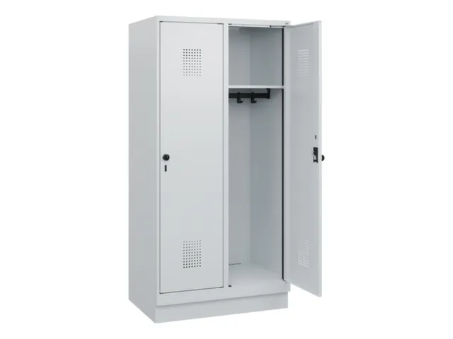 schoollocker,HxBxD 1630x800x500mm,2vak,vak B 400mm,draaigrendel,sokkel