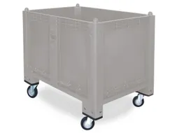 Stapelcontainer Pp Hxbxd 850X1200X800Mm 550 Liter 4Wielen Grijs