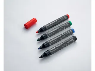 Whiteboardstift Sigel 2-3mm rond assorti zwart/blauw/rood/groen - 4