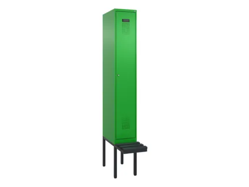 locker met bank,HxBxD 2120x300x815mm,1vak,vak B 300mm,cilinderslot