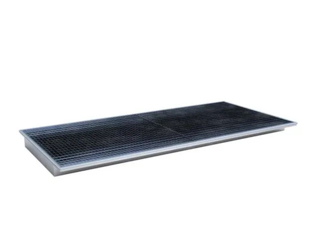 ophangbak,opvangvol. 200l,HxBxD 135x2665x1265/915mm,m. PE-element