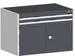 ladekast HxBxD 700x1050x750mm 2laden RAL7035 front RAL7016