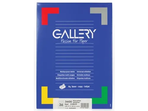 Gallery Witte Etiketten 48.9x29.6 mm Rechte Hoeken