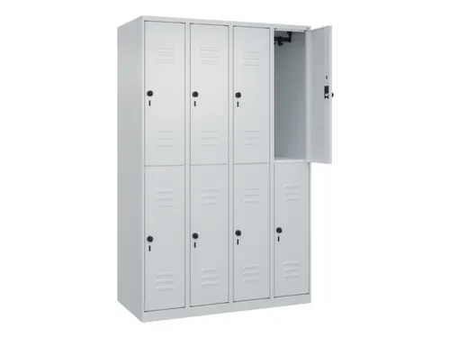 dubbeldekse locker,HxBxD 1850x1200x500mm,4x2vak.,vak B 300mm
