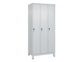 locker,HxBxD 1950x900x500mm,3vak,vak B 300mm,draaigrendel,voeten - 1