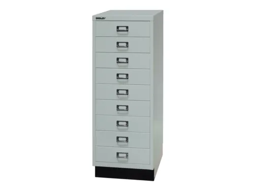 kantoor-ladekast HxBxD 940x349x432mm 9 laden romp lichtgrijs staal