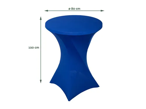 Tafelrok BRASQ voor statafel 80cm blauw