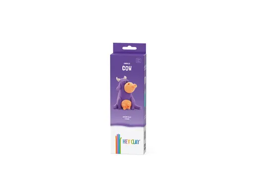 Hey Clay Klei set Animals COW 3 delen Paarse koe