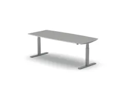 Elektrisch ihv Vergadertafel Vatvorm 2000x800mm Alu + Grijs Blad