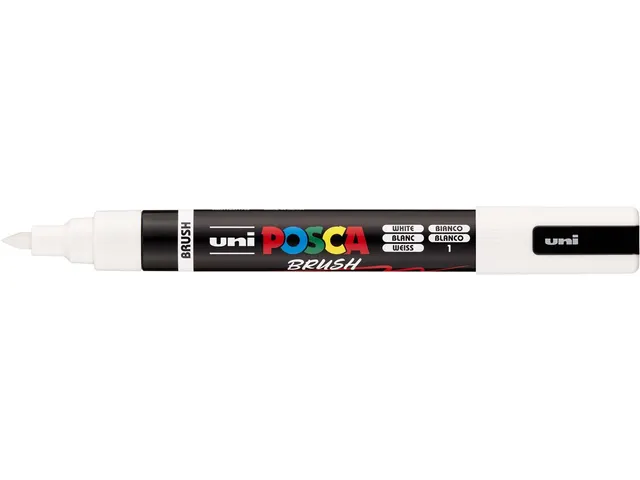 Uni Posca paintmarker PC-5BR 1 - 4 mm penseel wit