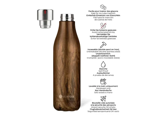 Thermosfles Les Artistes Paris 750ml Wood