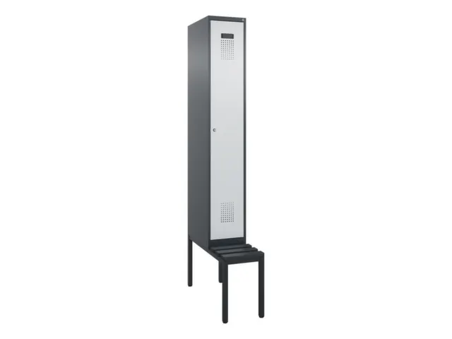 locker met bank,voor scheiding van kleding,HxBxD 2120x300x815mm,1vak