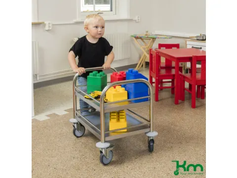 RVS etagewagen,draagverm. 80kg,2etage(s),LxB 530x375mm,RVSetage