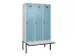 locker met bank,voor scheiding van kleding,HxBxD 2120x1200x815mm,3vak
