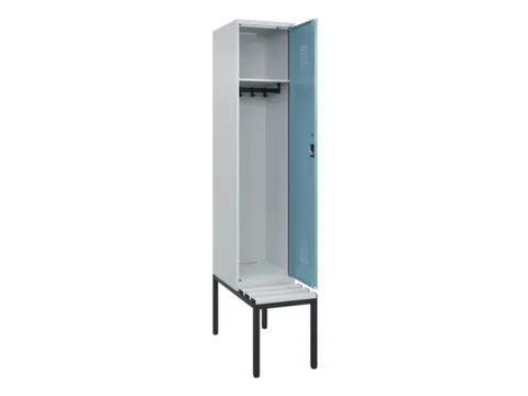 locker met bank,HxBxD 2120x400x815mm,1vak,vak B 400mm,cilinderslot
