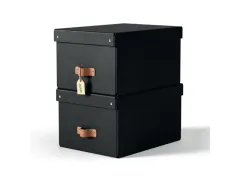 Leitz Puro Opbergdoos met deksel medium 17L set van 2 zwart
