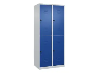 dubbeldekse locker,HxBxD 1850x800x500mm,2x2vak.,vak B 400mm - 1