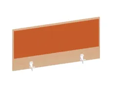 baliepaneel,v. bureau,aanbouw achter,B 1000mm,NE-esdoorn,BN3012-oranje