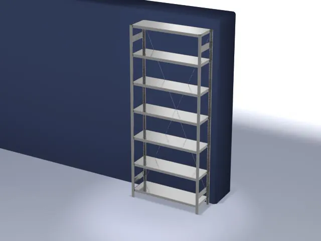 systeemstelling,grondveld,HxBxD 3000x1360x435mm,vakl. 180kg