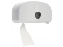 Toiletpapier Dispenser 2 Rollen Kunststof Wit