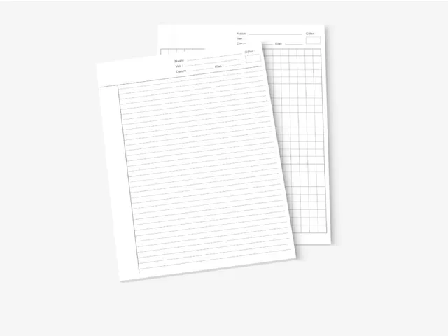 Proefwerk en examenpapier A4 ECF Ruit 70 Gram 1000 Vel