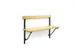 banc pliable,HxLxP 780x2000x380mm,barrettes en bois