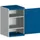 kast met geperforeerde platen,HxBxD 1000x650x650mm,2xStalen bodem