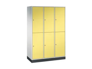 Dubbeldekse garderobekast,RAL 7035/RDS1108060,HxBxD 1950x1220x500mm - 2