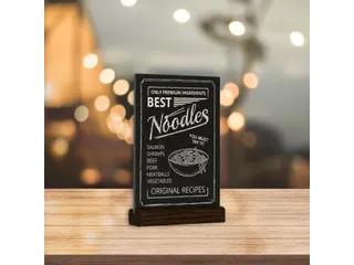 Europel Krijtbord Tafelmodel A5 Staand Zwart - 7