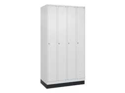 locker,HxBxD 1950x1000x500mm,4vak,vak B 250mm,cil.-slot,sokkel
