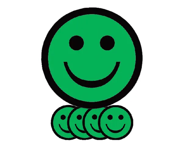Magneet smiley 75mm emotie blij groen 5 stuks