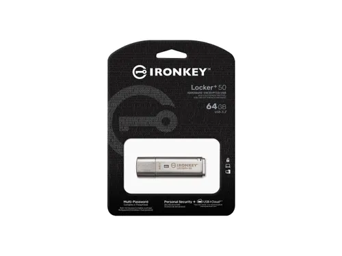Kingston Technology IronKey Locker 50 USB Stick 64GB Zilver