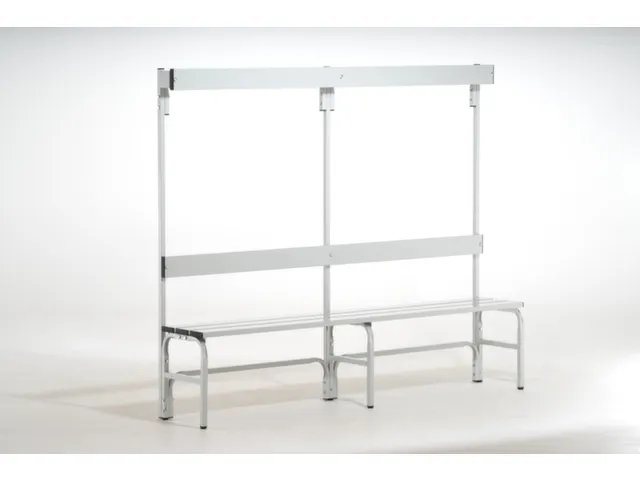omkleedbank,HxLxD 1650x1500x375mm,alu. lijsten,frame staal RAL7035