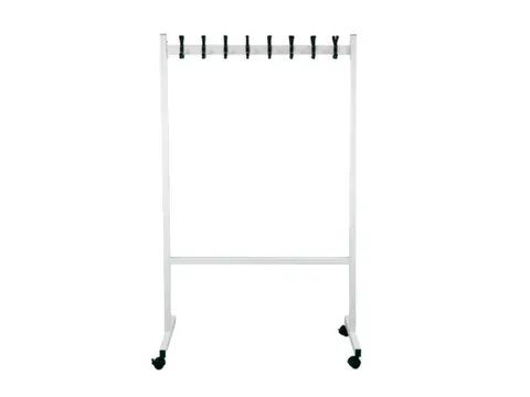 garderoberek,verrijdbaar,HxLxB 1700x550x1000mm,16haak,Staal/kunststof