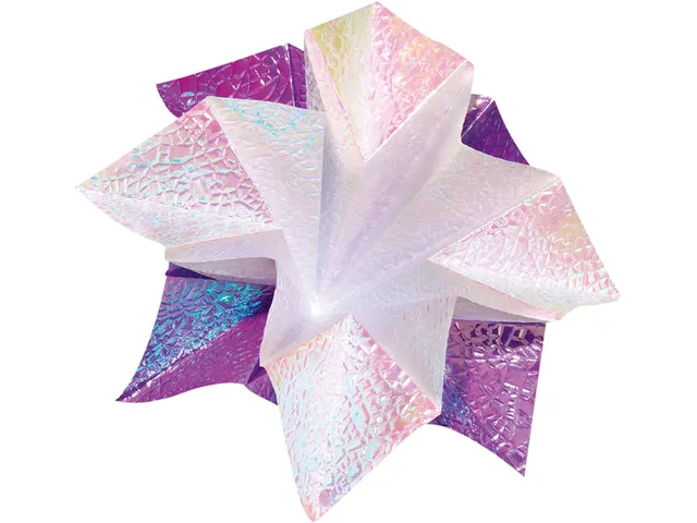 Vouwblaadjes Folia 75gr 14x14cm 50 vel 2-zijdig iriserend embossing as