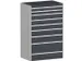 ladekast HxBxD 1600x1050x650mm 9laden RAL7035 front RAL7016
