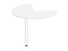 aanbouwtafel,i.h.v.,HxØ 720-840x1000mm,driekwartrond,Bl-wit