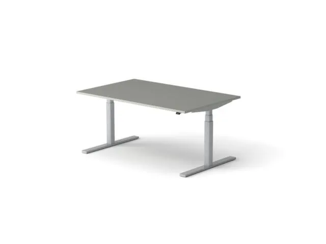 Elektrisch ihv bureau HxBxD 640-1300x1600x1000mm blad grijs