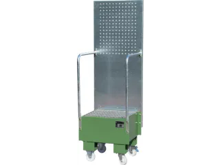verrijdbare opvangbak,v. 1x60l vat,opvangvol. 60l,HxBxD 1775x590x570mm - 1