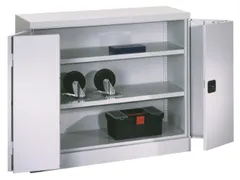 Vouwdeurkast 1000x1200x500mm 2legborden Verzinkt Ral7035 Front Ral7035