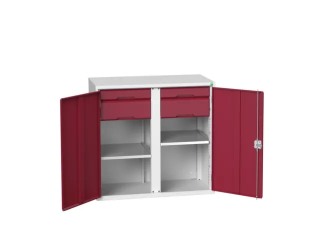 universele kast,HxBxD 1000x1050x550mm,2xStalen bodem,4lade(n)