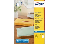 Etiket Avery J8562-25 99.1x33.9mm transparant 400stuks