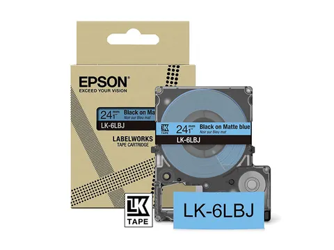 C53S672082 Epson 24mm blauw zwart LK-6LBJ lettertape mat 8m
