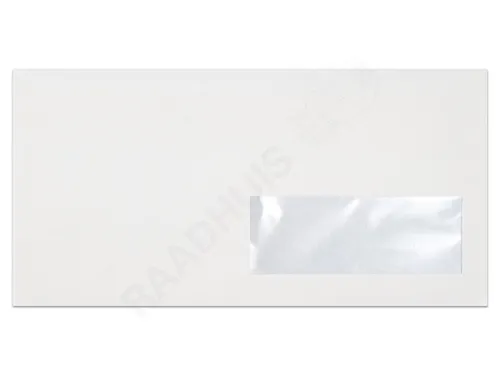 Dienstenvelop Venster Rechts Raadhuis 110x220mm Dl (ea5/6) Wit Gegomd