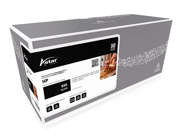 As20174 Astar Hp 83X Lj Pro Cartridge Zwart Rebuilt 2200Pag Chip