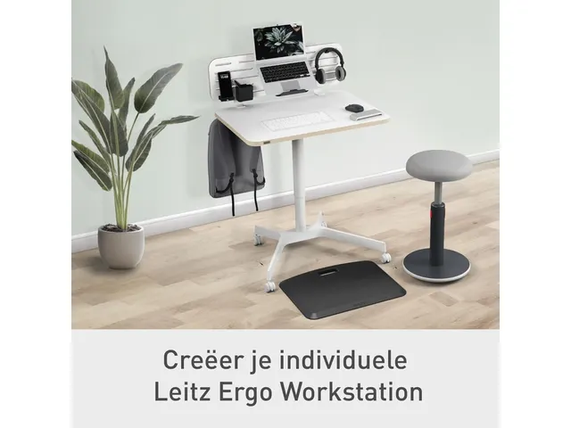 Leitz Ergo Zit-Sta bureau Mobiel 80x60cm klein
