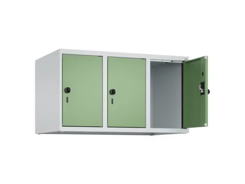 opzetkast,v. locker,3vak.,vak B 300mm,HxBxD 500x900x500mm,draaigrendel